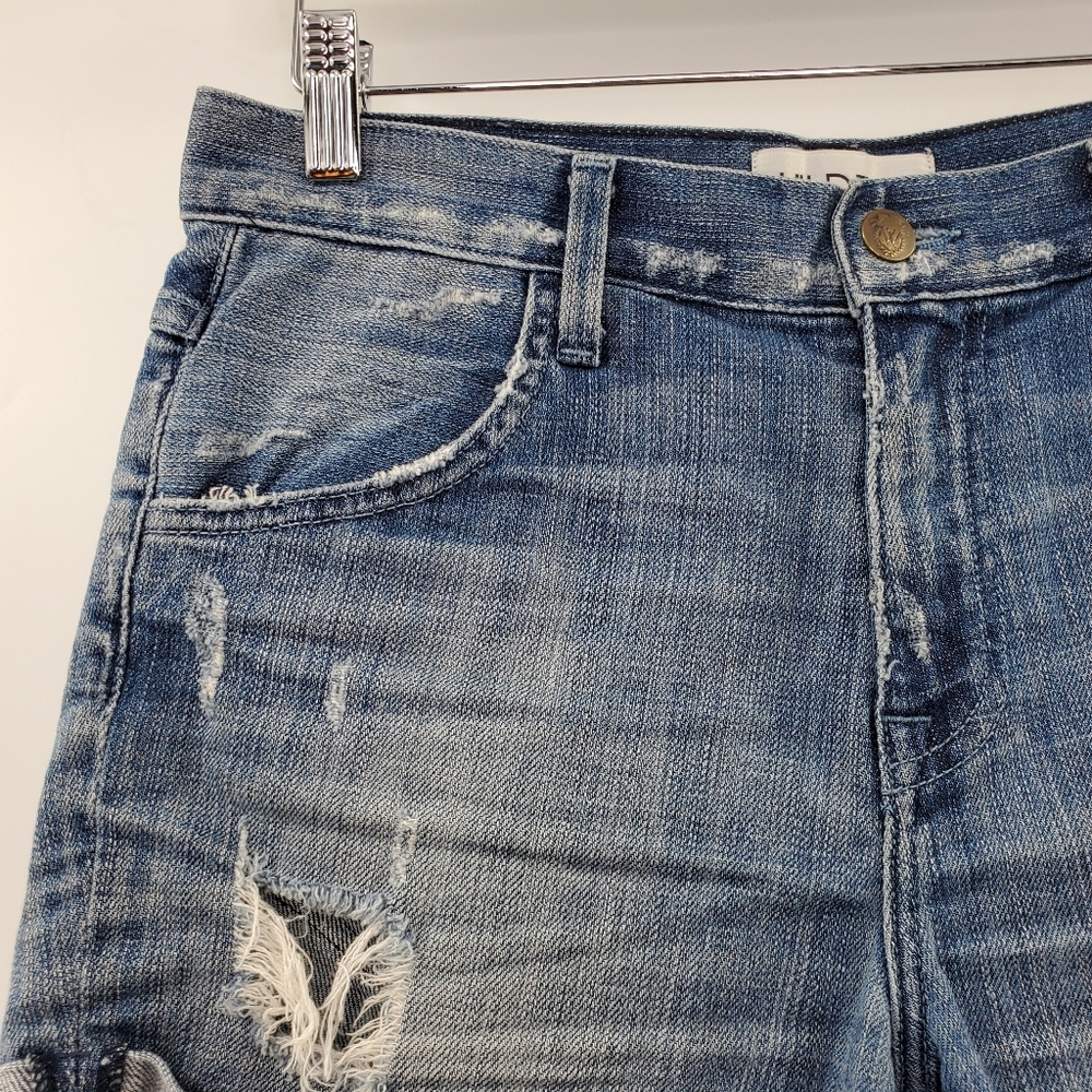 Wildfox Liv Boyfriend Short Distressed Jeans Blue - Picture 3 of 14